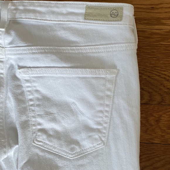 AG Stevie Slim, Straight Ankle White Denim - Picture 7 of 8